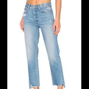 REVOLVE - GRLFRND Petite Helena High-Rise Straight Crop in Psychedelic Shack